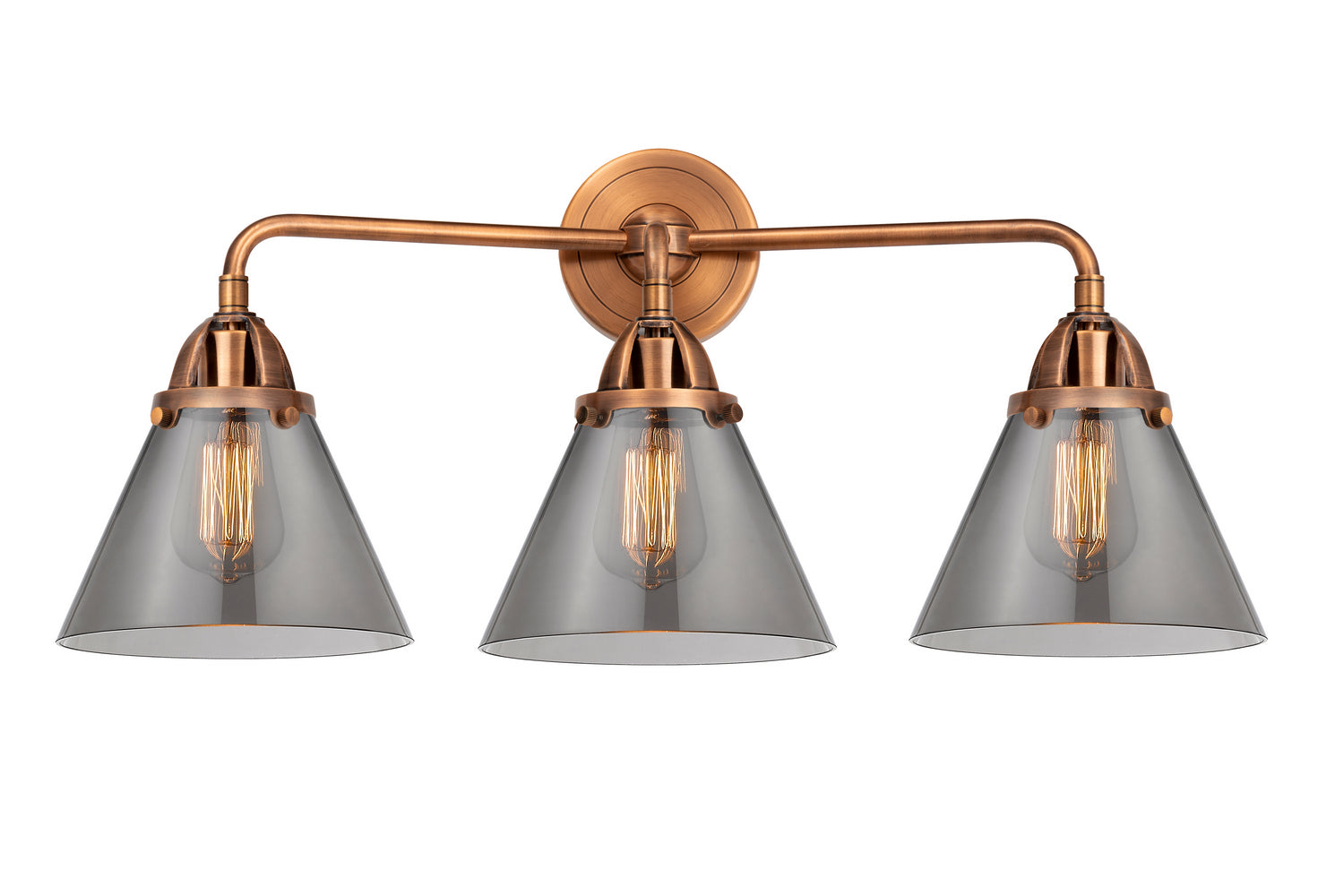 Innovations - 288-3W-AC-G43 - Three Light Bath Vanity - Nouveau 2 - Antique Copper
