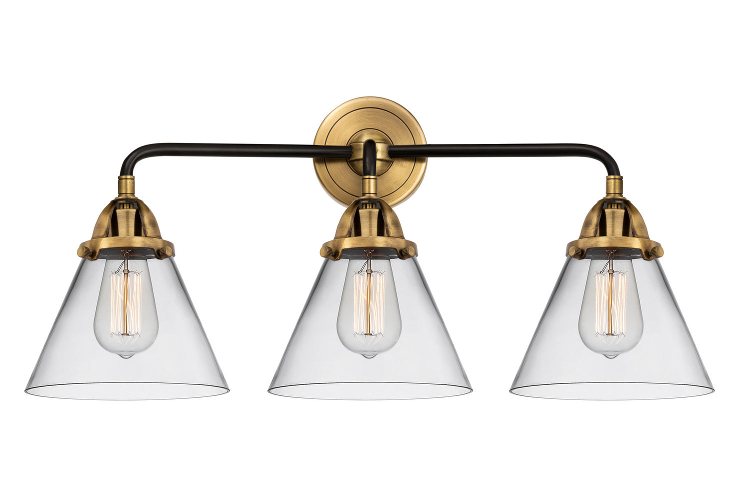 Innovations - 288-3W-BAB-G42 - Three Light Bath Vanity - Nouveau 2 - Black Antique Brass
