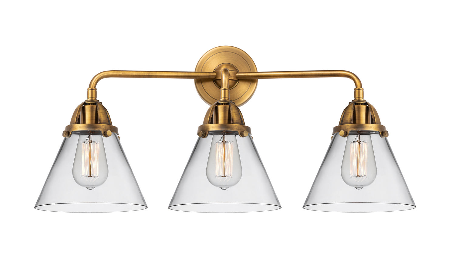 Innovations - 288-3W-BB-G42 - Three Light Bath Vanity - Nouveau 2 - Brushed Brass