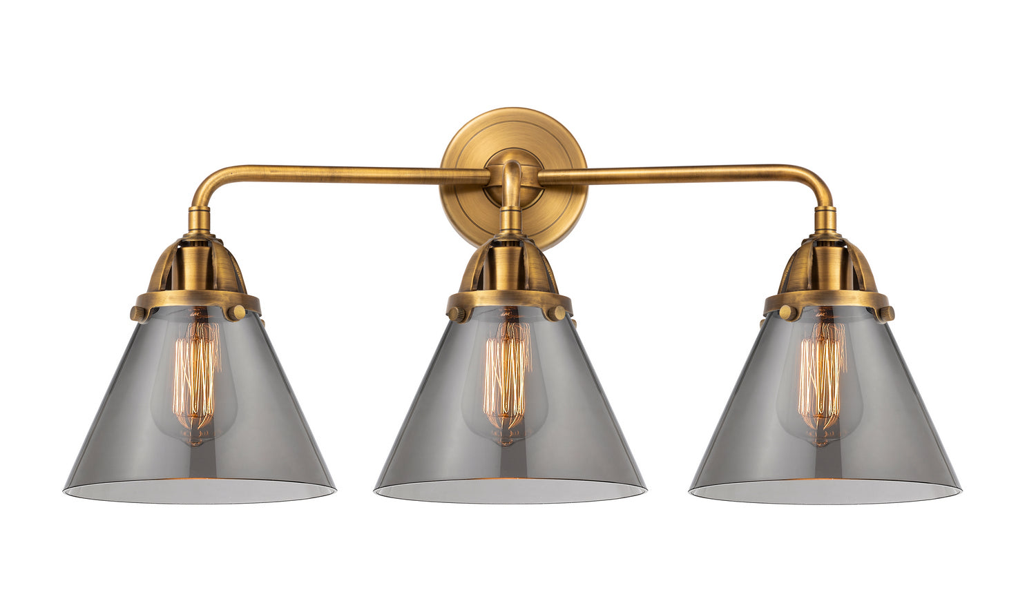 Innovations - 288-3W-BB-G43 - Three Light Bath Vanity - Nouveau 2 - Brushed Brass