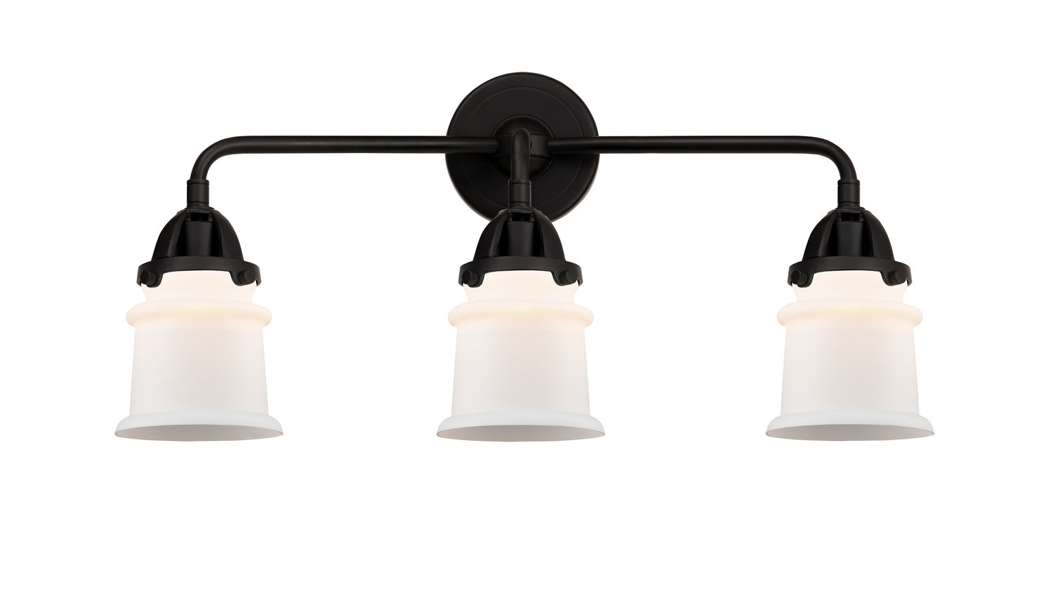 Innovations - 288-3W-BK-G181S - Three Light Bath Vanity - Nouveau 2 - Matte Black
