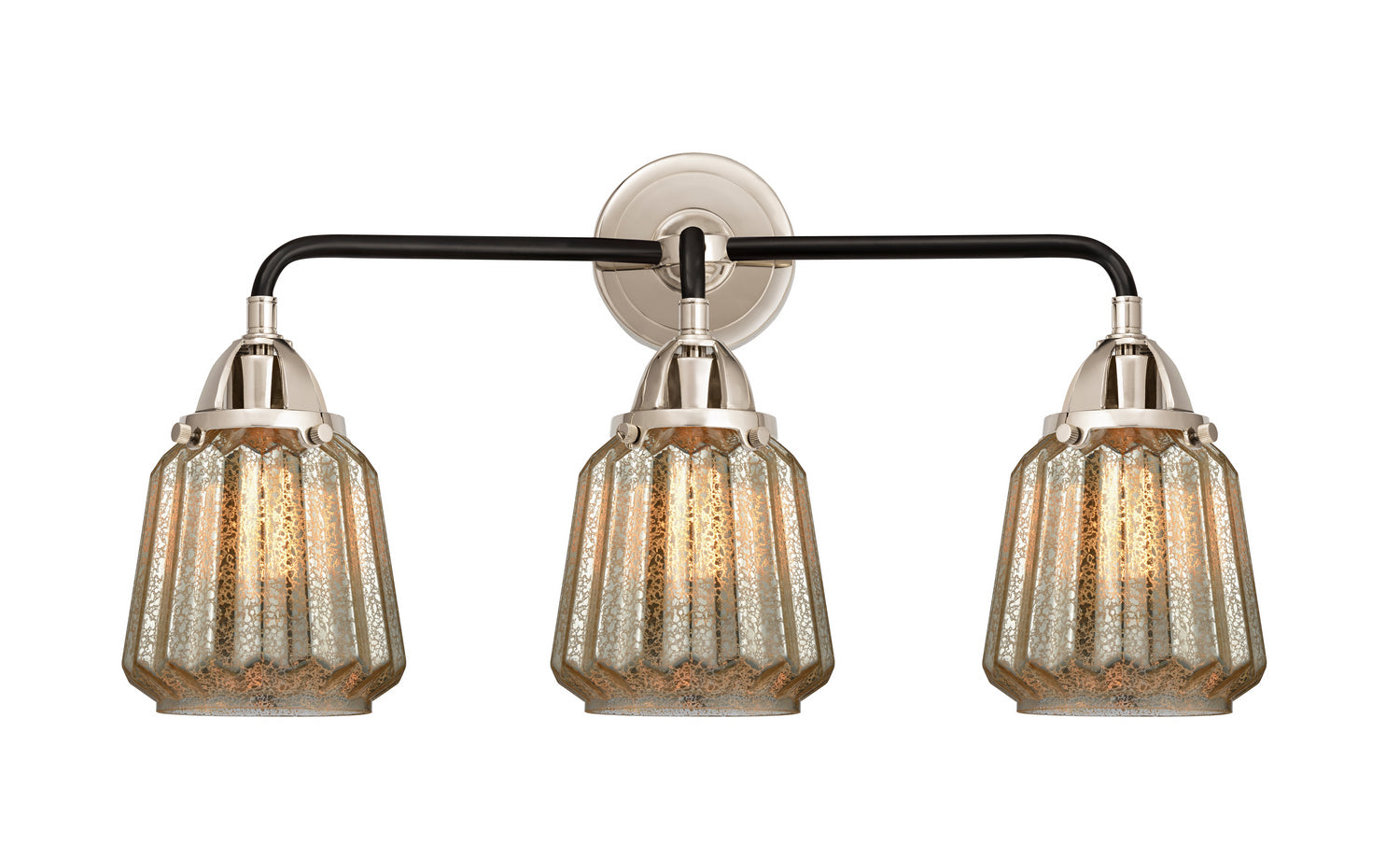 Innovations - 288-3W-BPN-G146 - Three Light Bath Vanity - Nouveau 2 - Black Polished Nickel