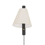 Mitzi - HL636201-AGB/WCA - One Light Wall Sconce - Ellen - Aged Brass/Wood Charred Ash