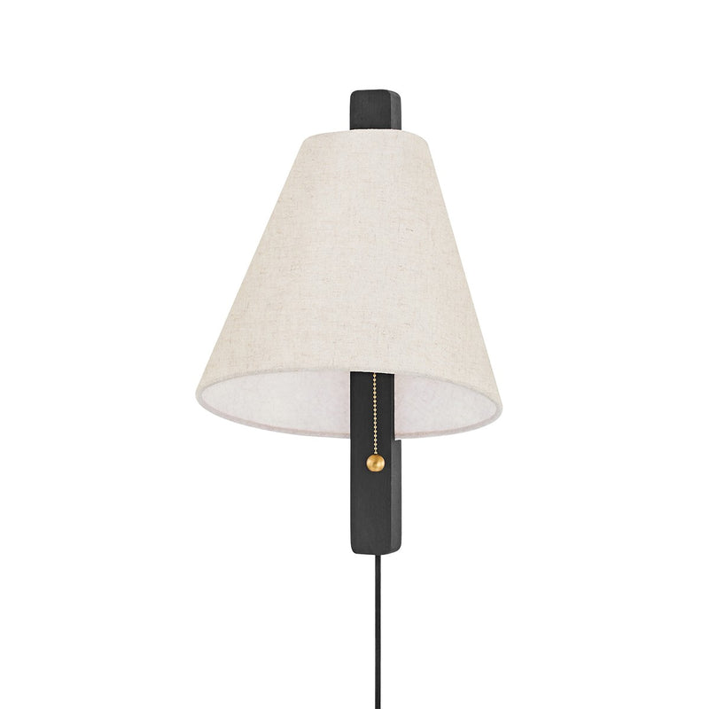 Mitzi - HL636201-AGB/WCA - One Light Wall Sconce - Ellen - Aged Brass/Wood Charred Ash