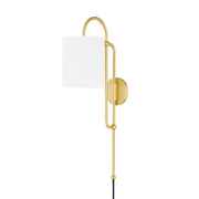 Mitzi - HL641201-AGB - One Light Wall Sconce - Caroline - Aged Brass