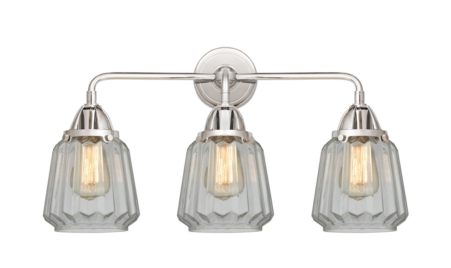 Innovations - 288-3W-PC-G142 - Three Light Bath Vanity - Nouveau 2 - Polished Chrome