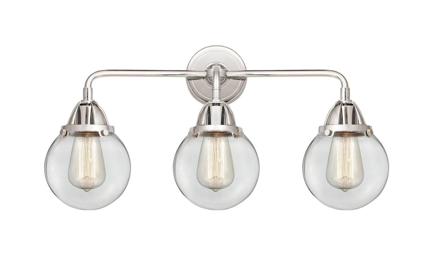 Innovations - 288-3W-PC-G202-6 - Three Light Bath Vanity - Nouveau 2 - Polished Chrome