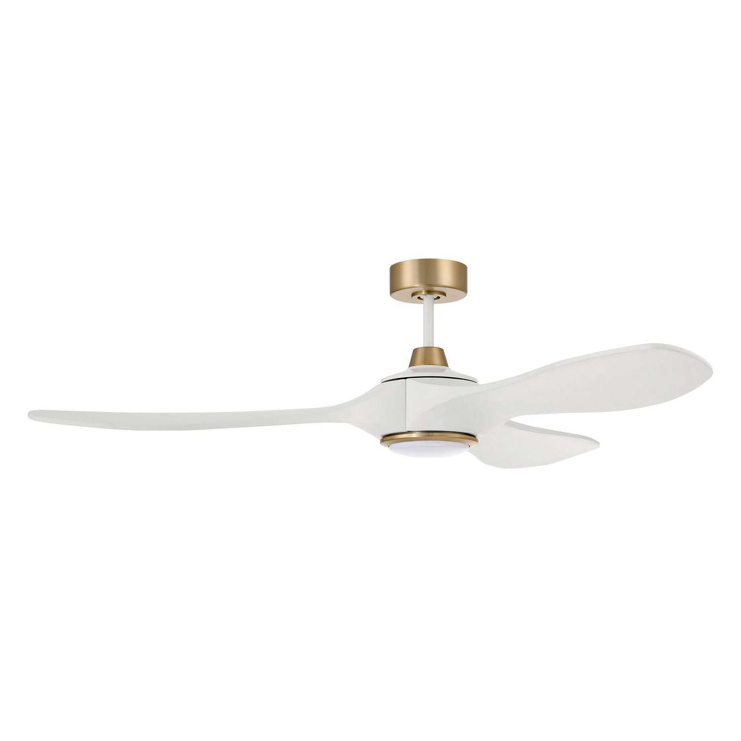 Craftmade - EVY60WSB3-NWF - 60" Ceiling Fan - Envy 60" Ceiling fan, no Wifi - White/Satin Brass