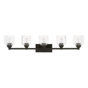 Livex Lighting - 10385-04 - Five Light Vanity Sconce - Aragon - Black