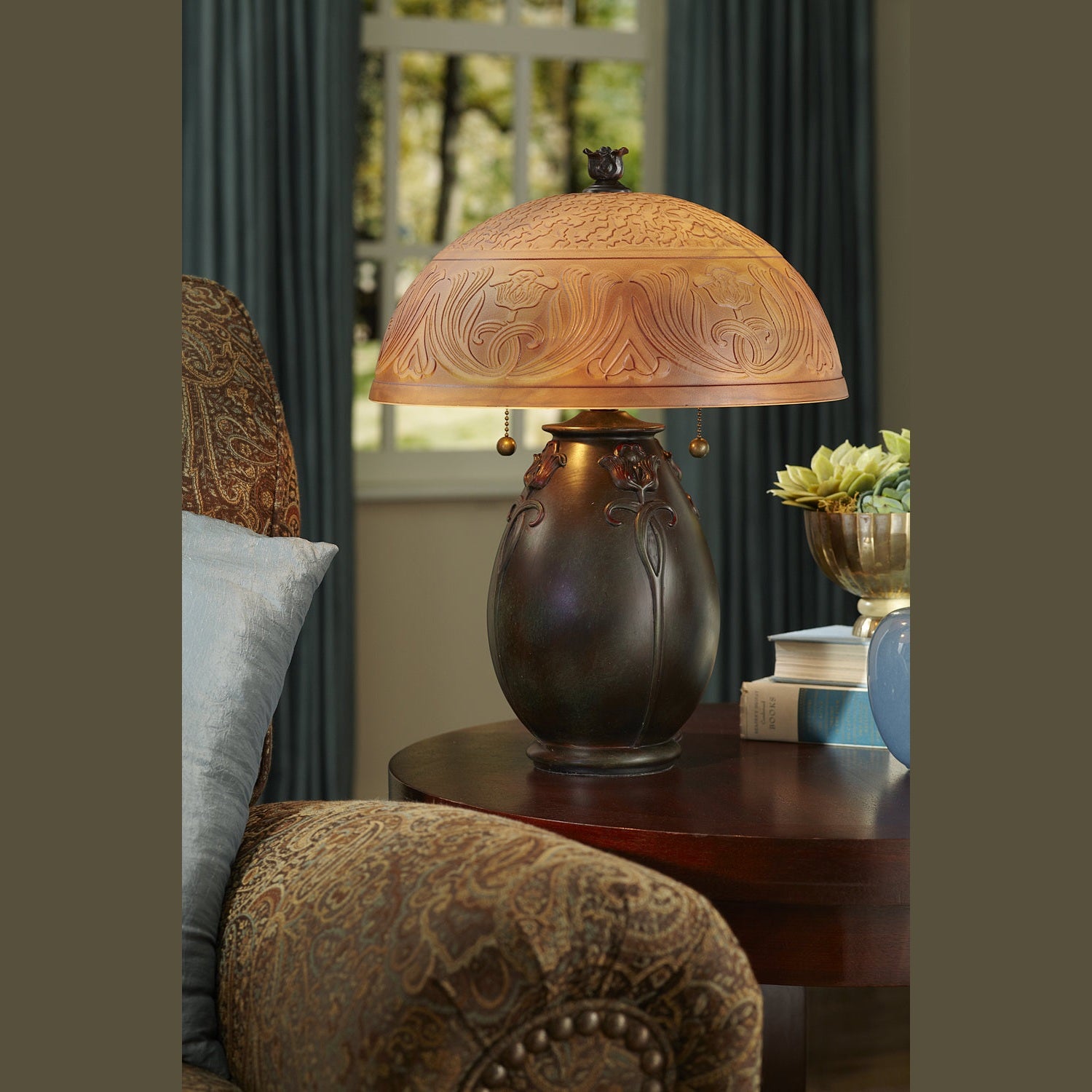 Quoizel - QJ6781TR - Two Light Table Lamp - Glenhaven - Teco Rossa