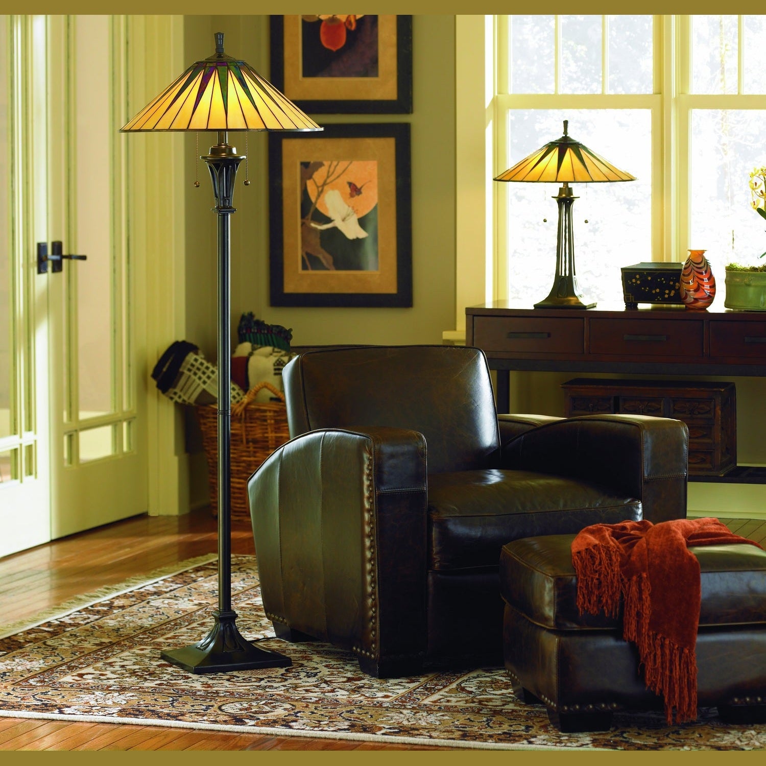 Quoizel - TF9397VB - Two Light Floor Lamp - Gotham - Vintage Bronze