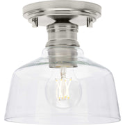 Progress Lighting - P350226-009 - One Light Semi Flush Mount - Singleton - Brushed Nickel