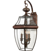 Quoizel - NY8318AC - Three Light Outdoor Wall Lantern - Newbury - Aged Copper