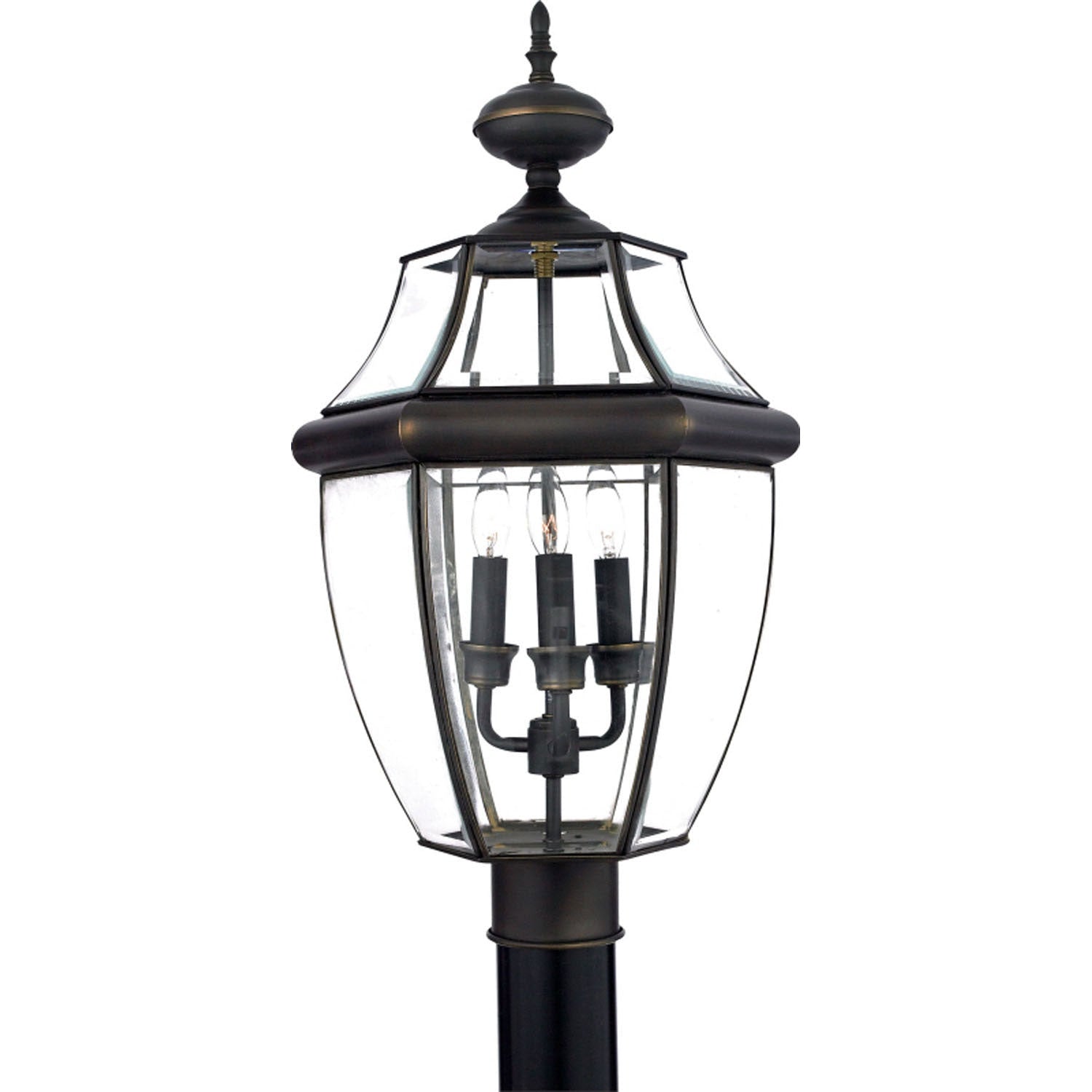 Quoizel - NY9043Z - Three Light Outdoor Post Lantern - Newbury - Medici Bronze