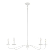 Meridian - M10085BQW - Five Light Chandelier - Bisque White