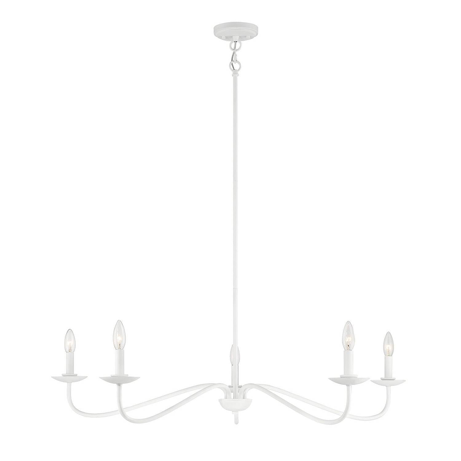 Meridian - M10085BQW - Five Light Chandelier - Bisque White