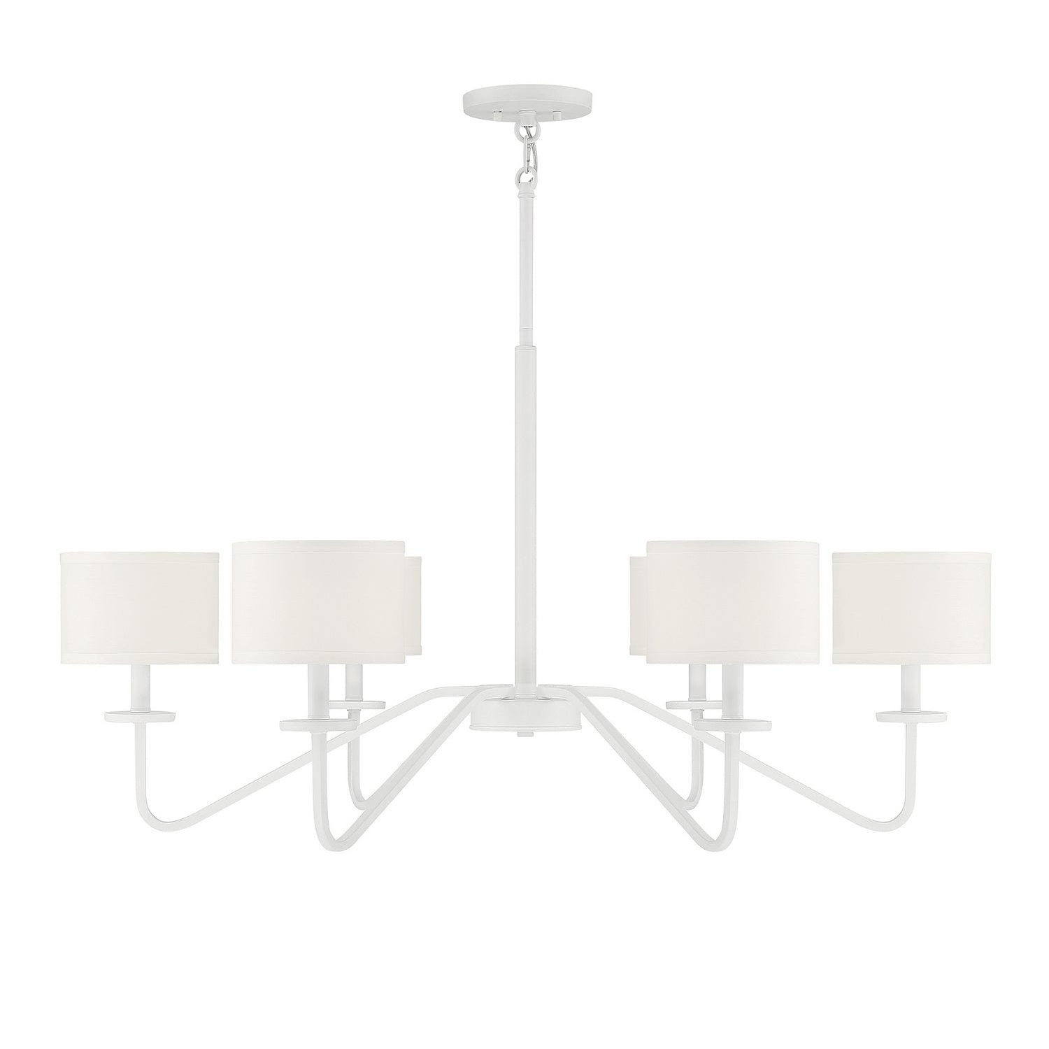 Meridian - M10092BQW - Six Light Chandelier - Bisque White