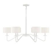 Meridian - M10092BQW - Six Light Chandelier - Bisque White