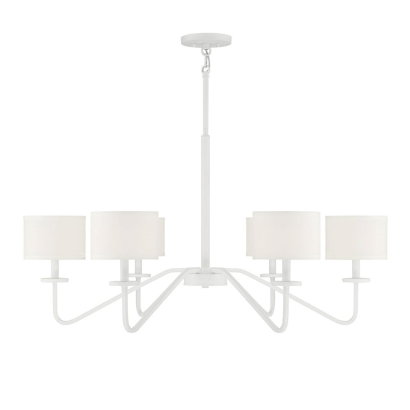 Meridian - M10092BQW - Six Light Chandelier - Bisque White
