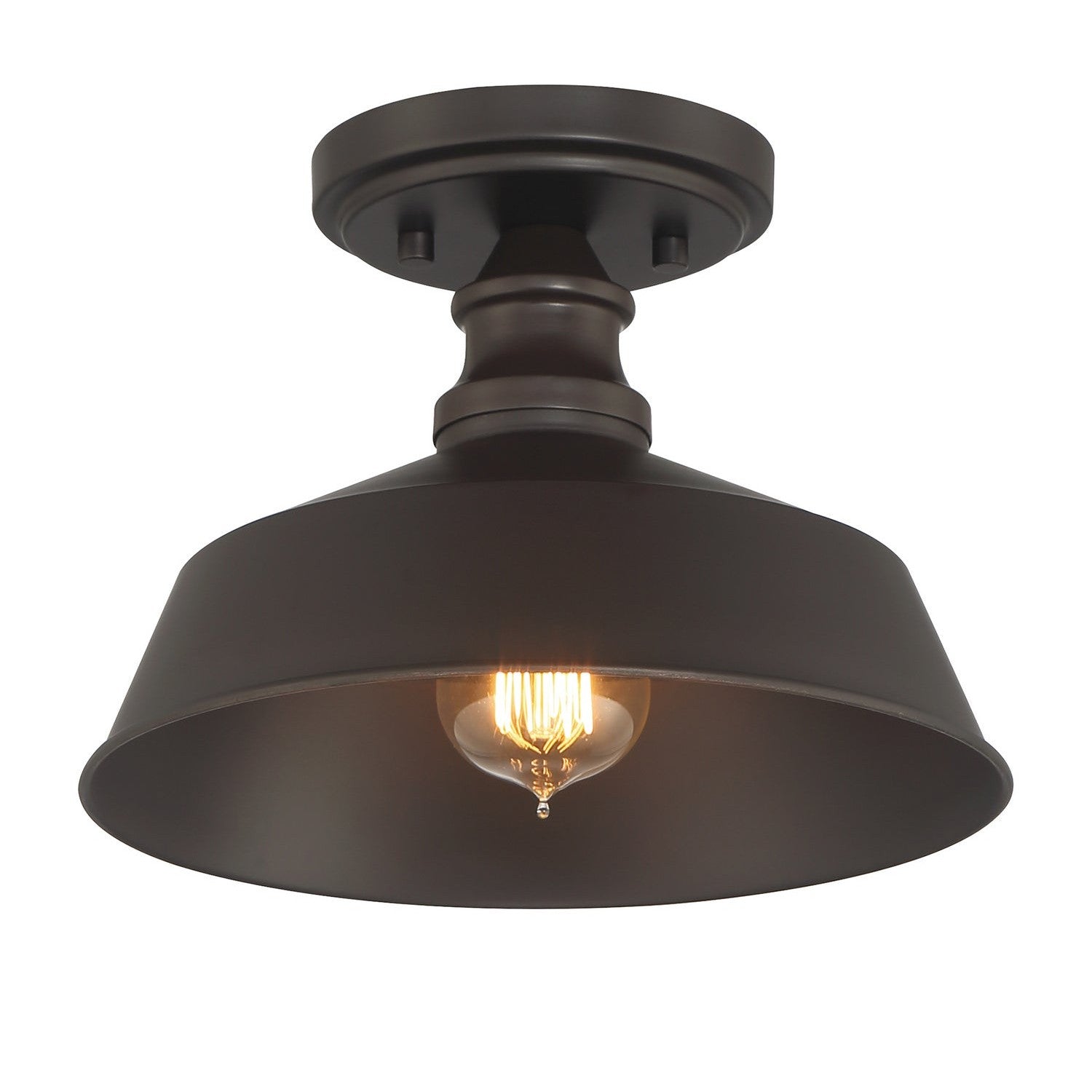 Meridian - M60068ORB - One Light Semi-Flush Mount - Oil Rubbed Bronze