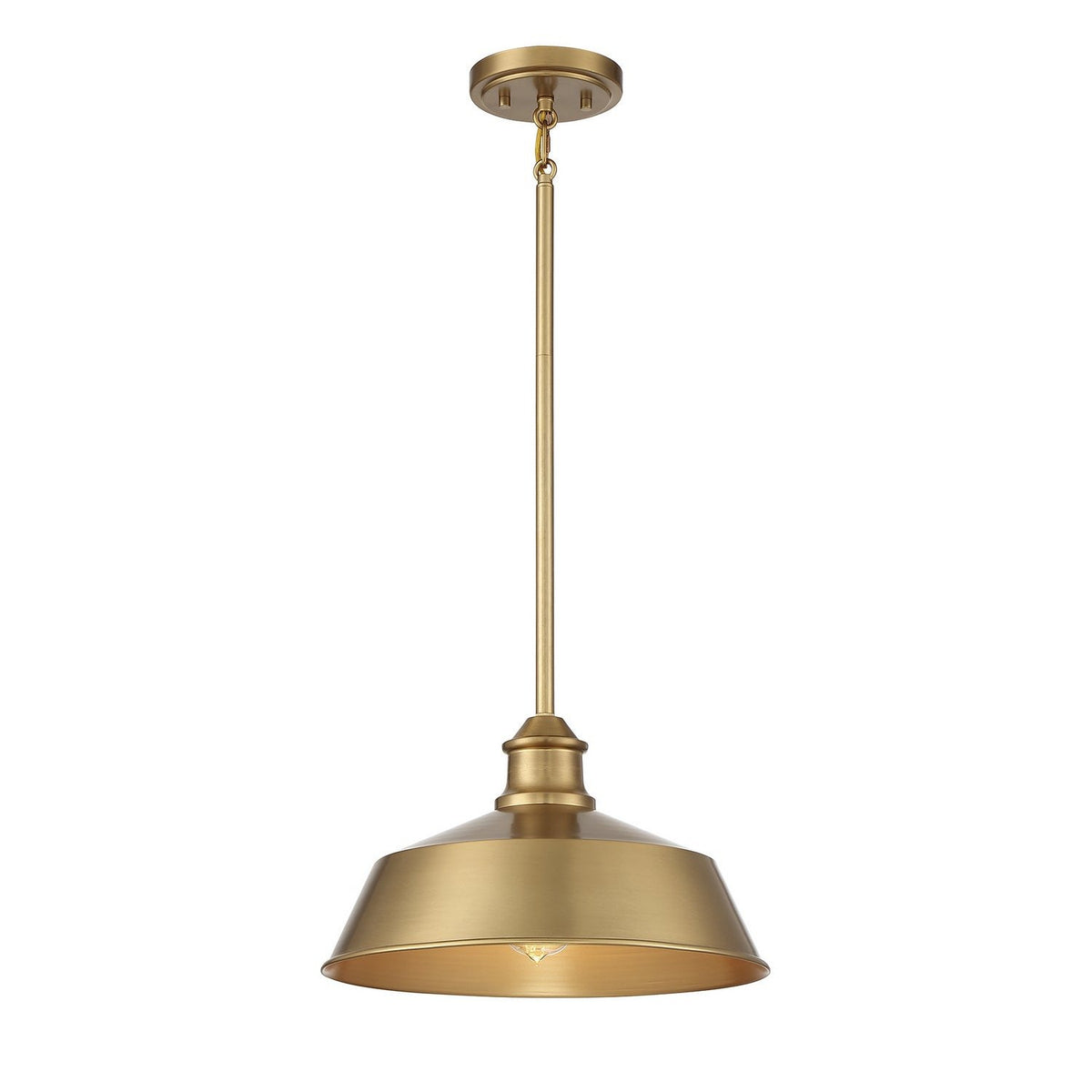 Meridian - M7021NB - One Light Pendant - Natural Brass