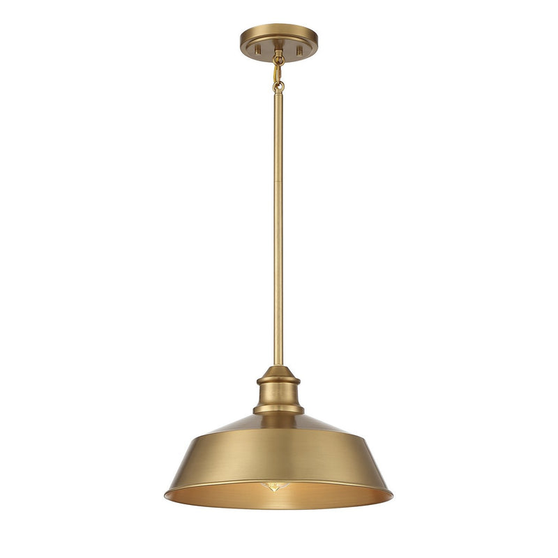 Meridian - M7021NB - One Light Pendant - Natural Brass
