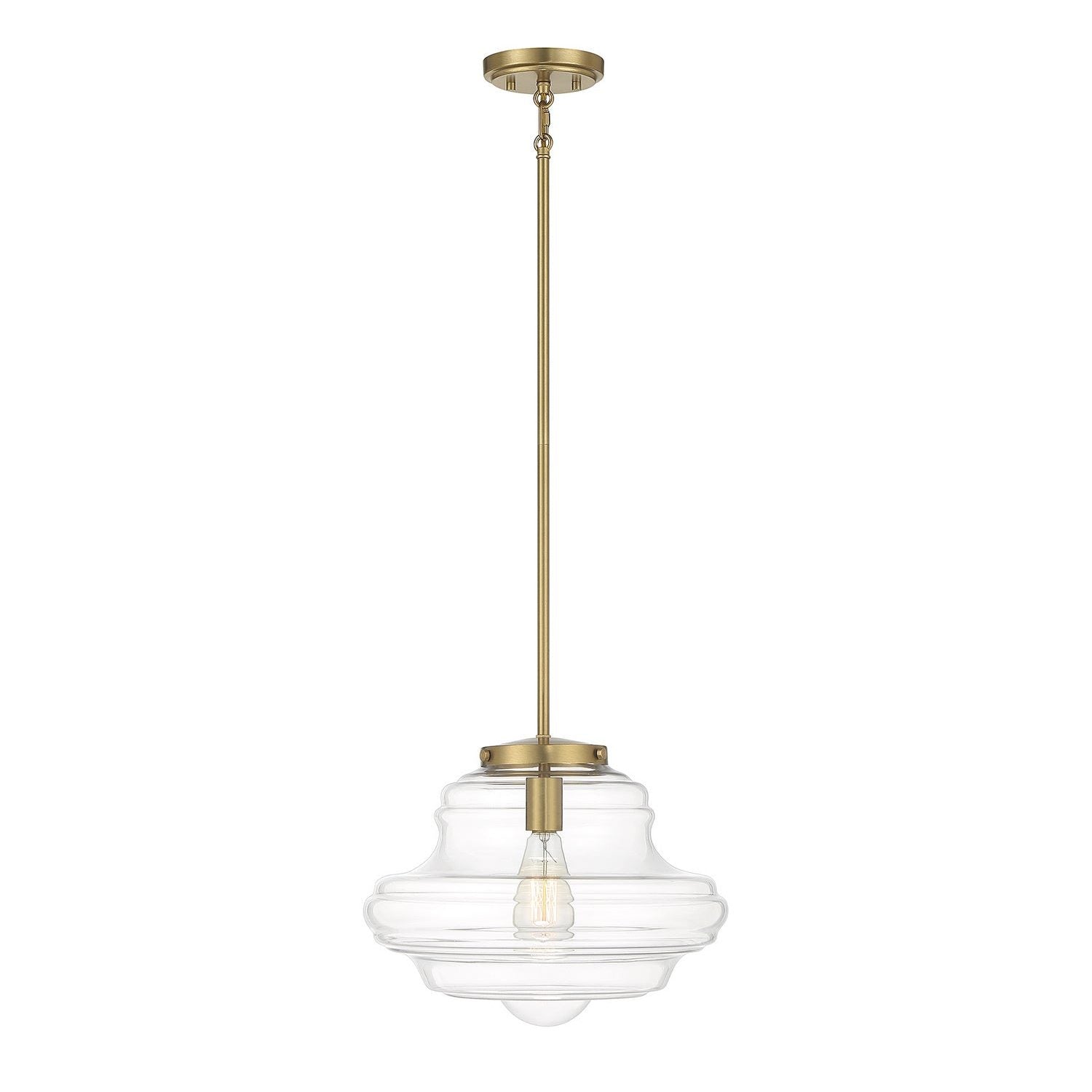 Meridian - M7022NB - One Light Pendant - Natural Brass