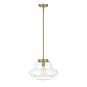 Meridian - M7022NB - One Light Pendant - Natural Brass