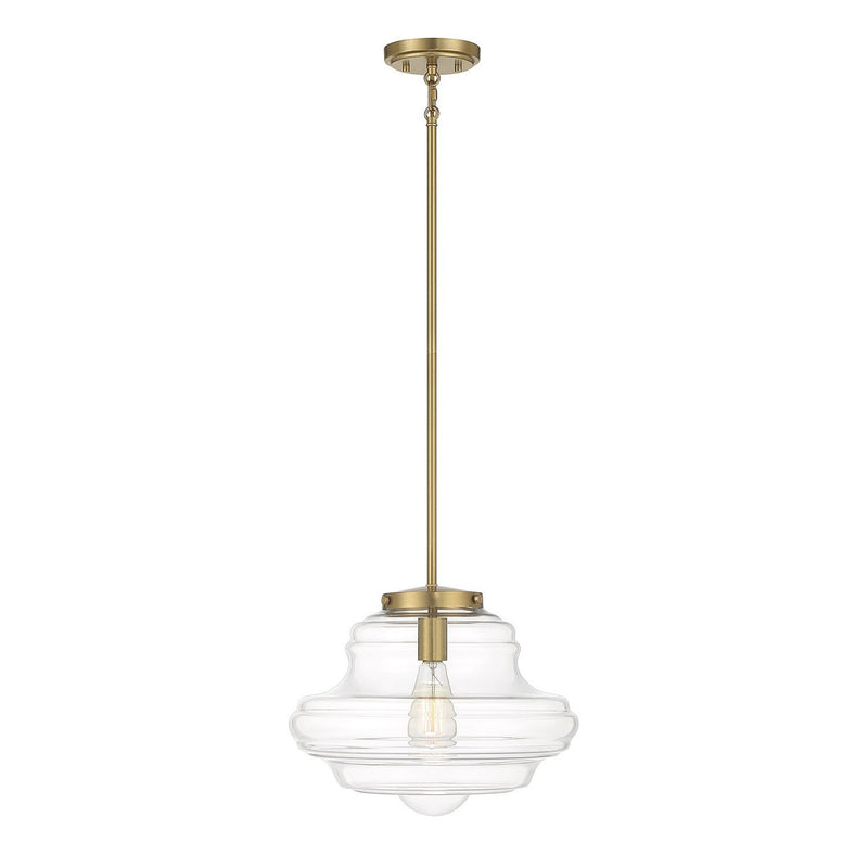 Meridian - M7022NB - One Light Pendant - Natural Brass