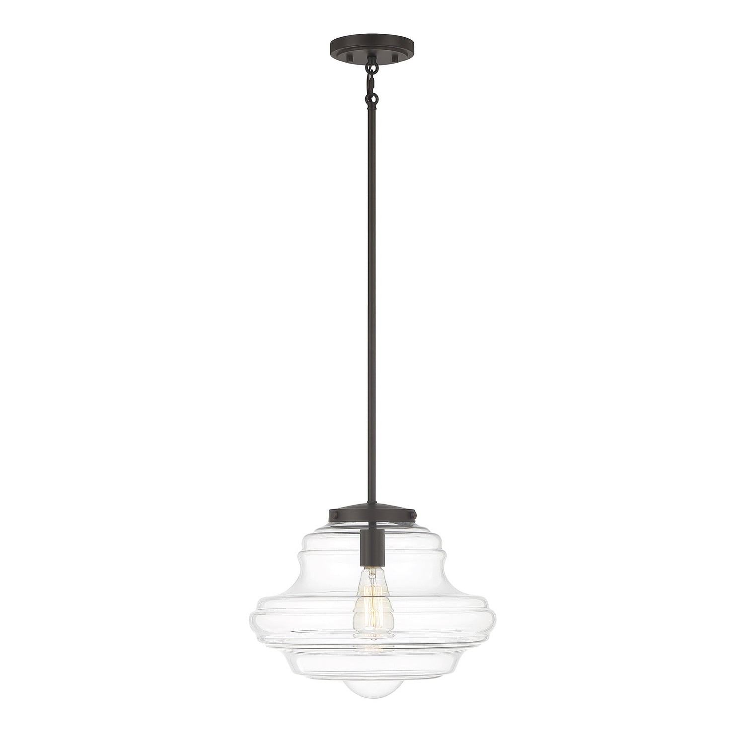 Meridian - M7022ORB - One Light Pendant - Oil Rubbed Bronze