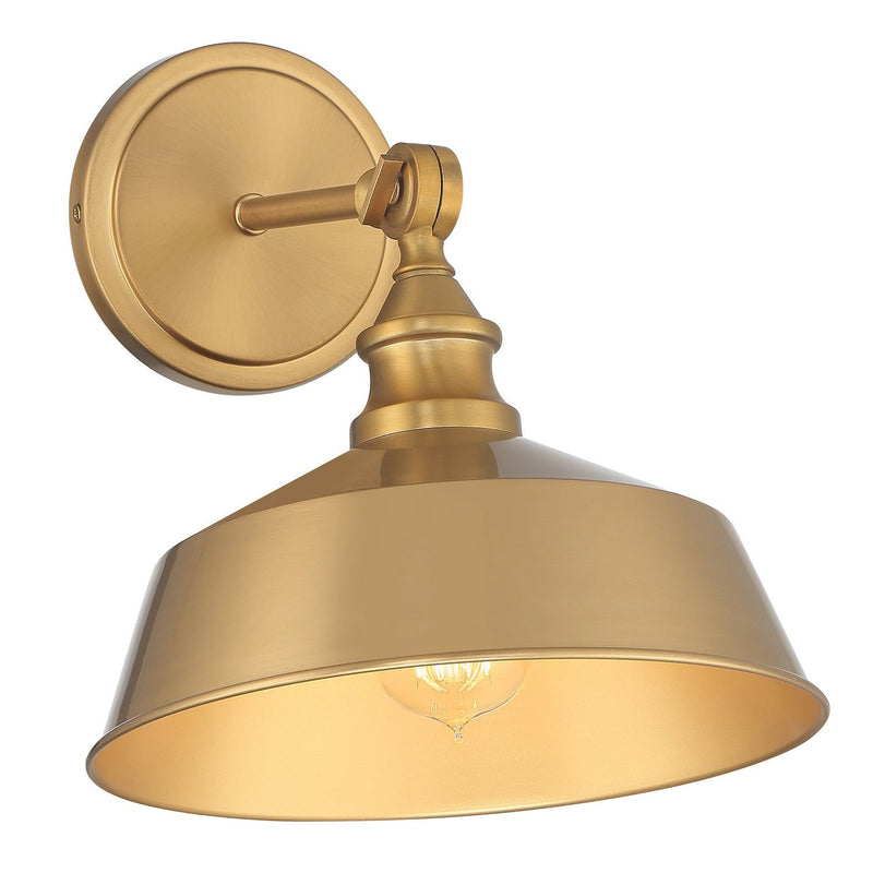 Meridian - M90090NB - One Light Wall Sconce - Natural Brass