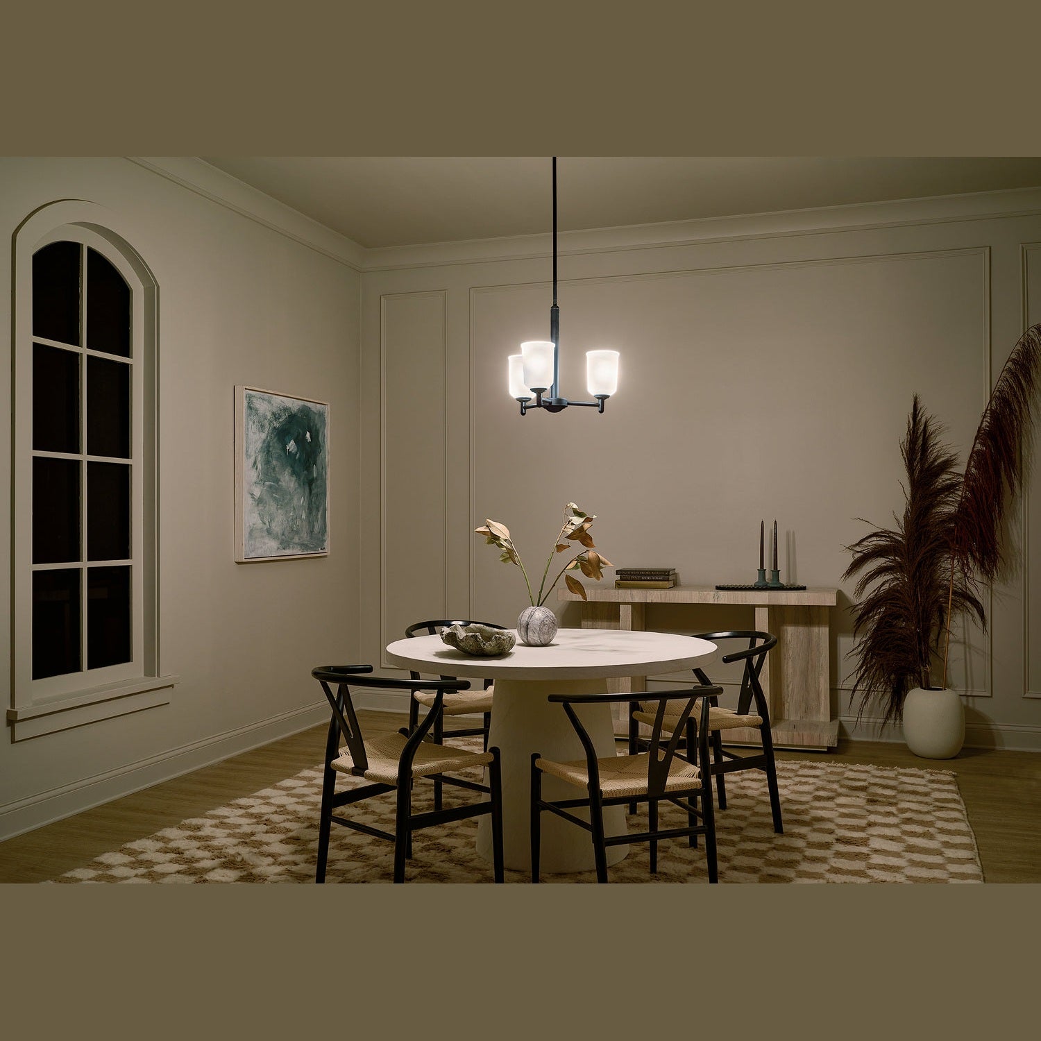 Kichler - 43670BK - Three Light Mini Chandelier - Shailene - Black