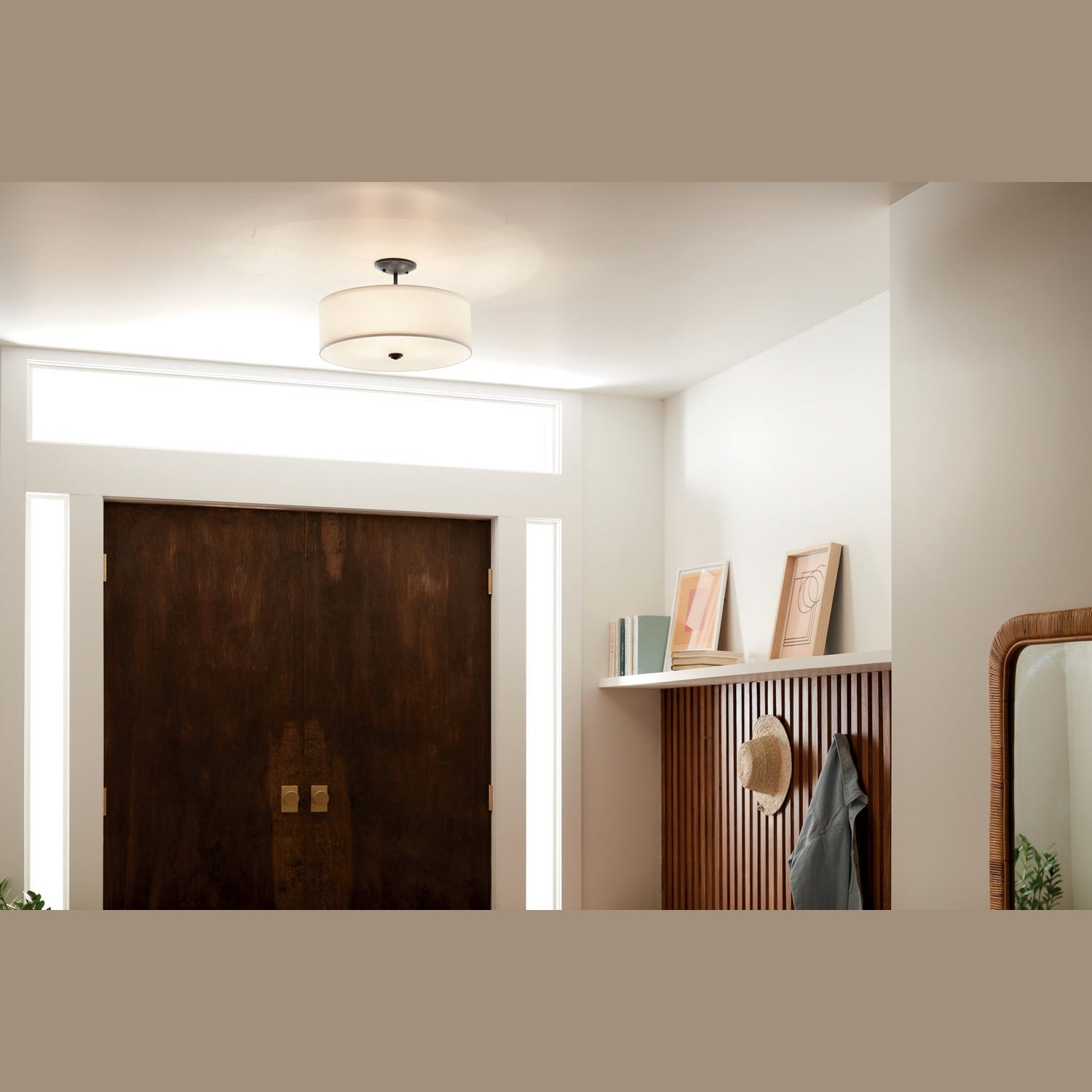 Kichler - 43675BK - Three Light Semi Flush Mount - Shailene - Black