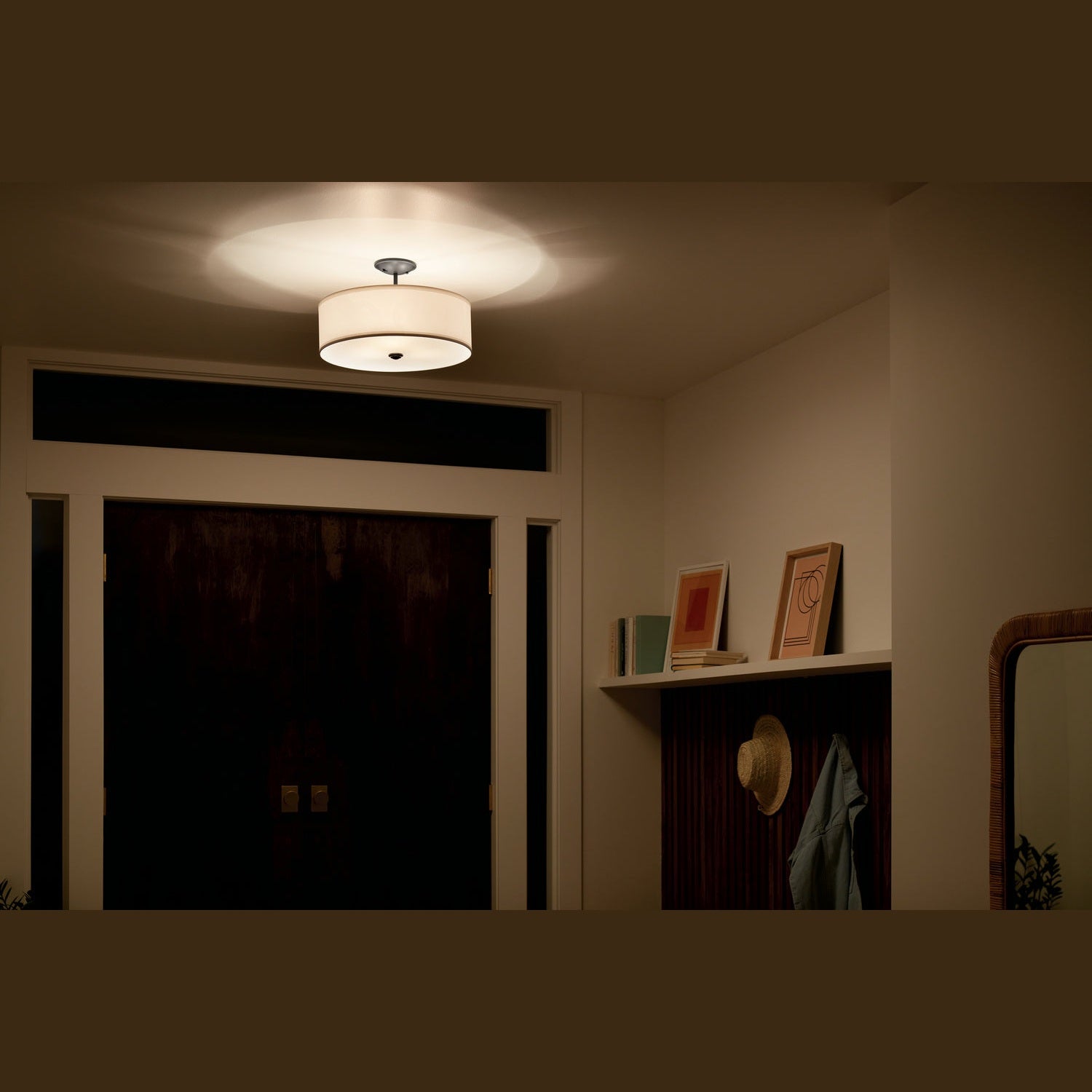 Kichler - 43675BK - Three Light Semi Flush Mount - Shailene - Black