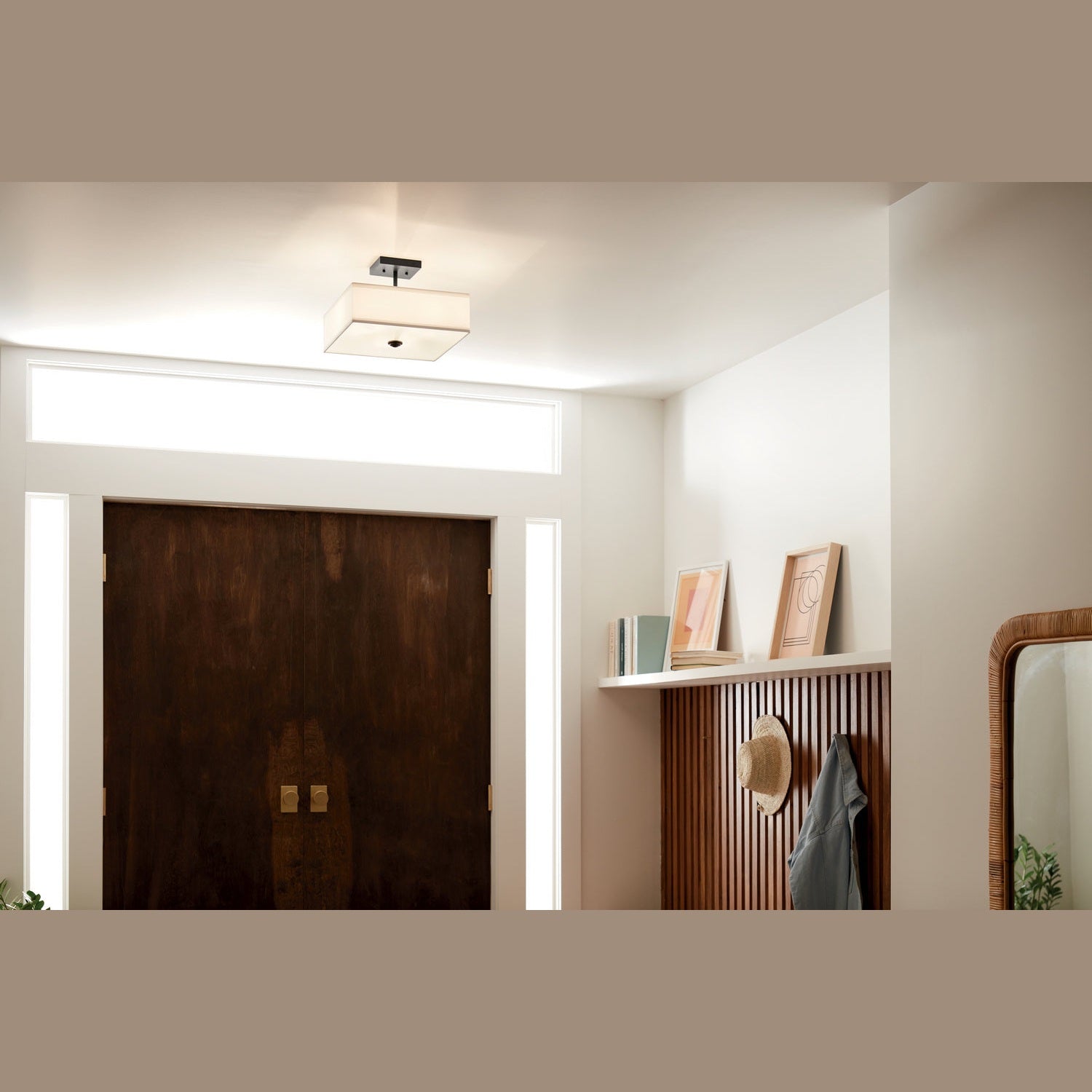 Kichler - 43691BK - Three Light Semi Flush Mount - Shailene - Black