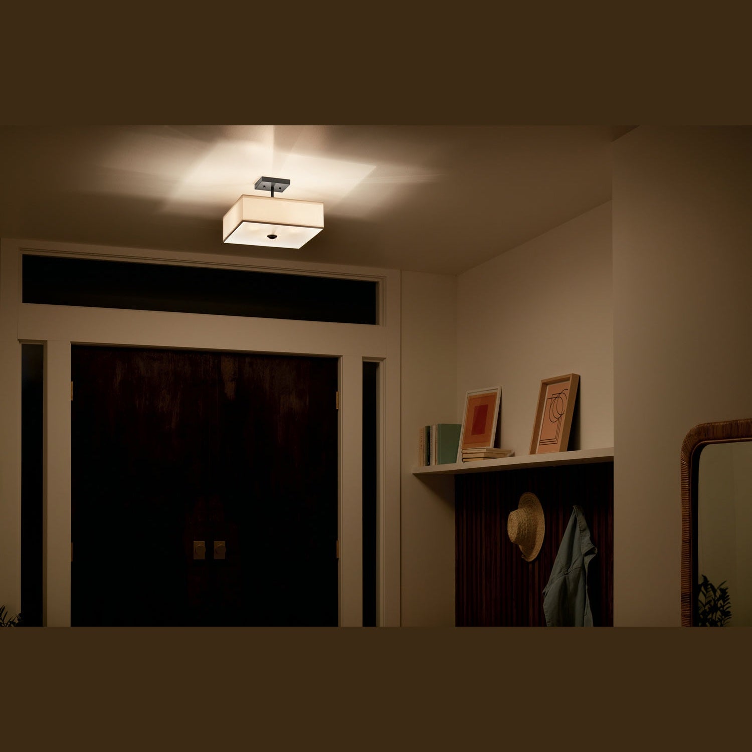 Kichler - 43691BK - Three Light Semi Flush Mount - Shailene - Black