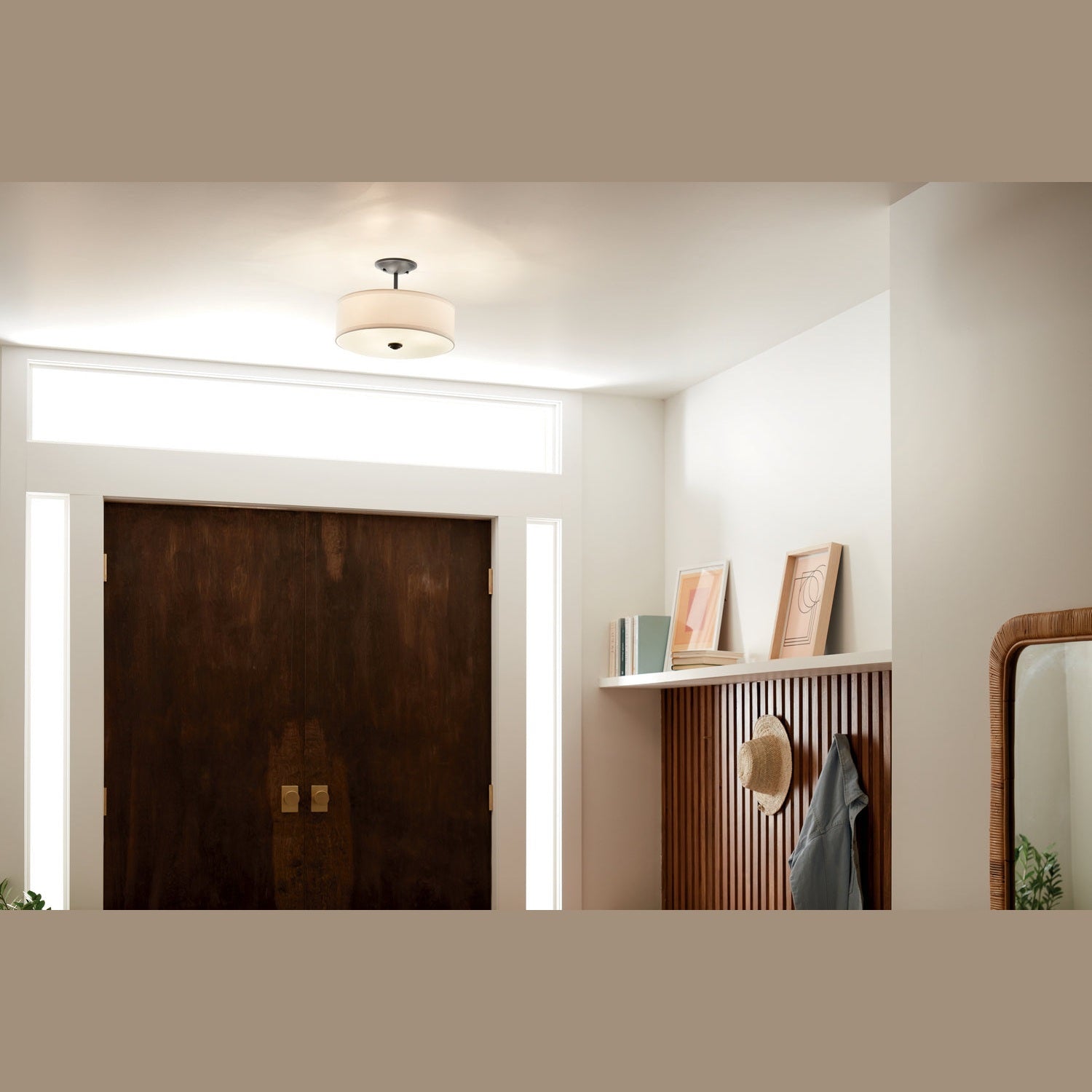 Kichler - 43692BK - Three Light Semi Flush Mount - Shailene - Black