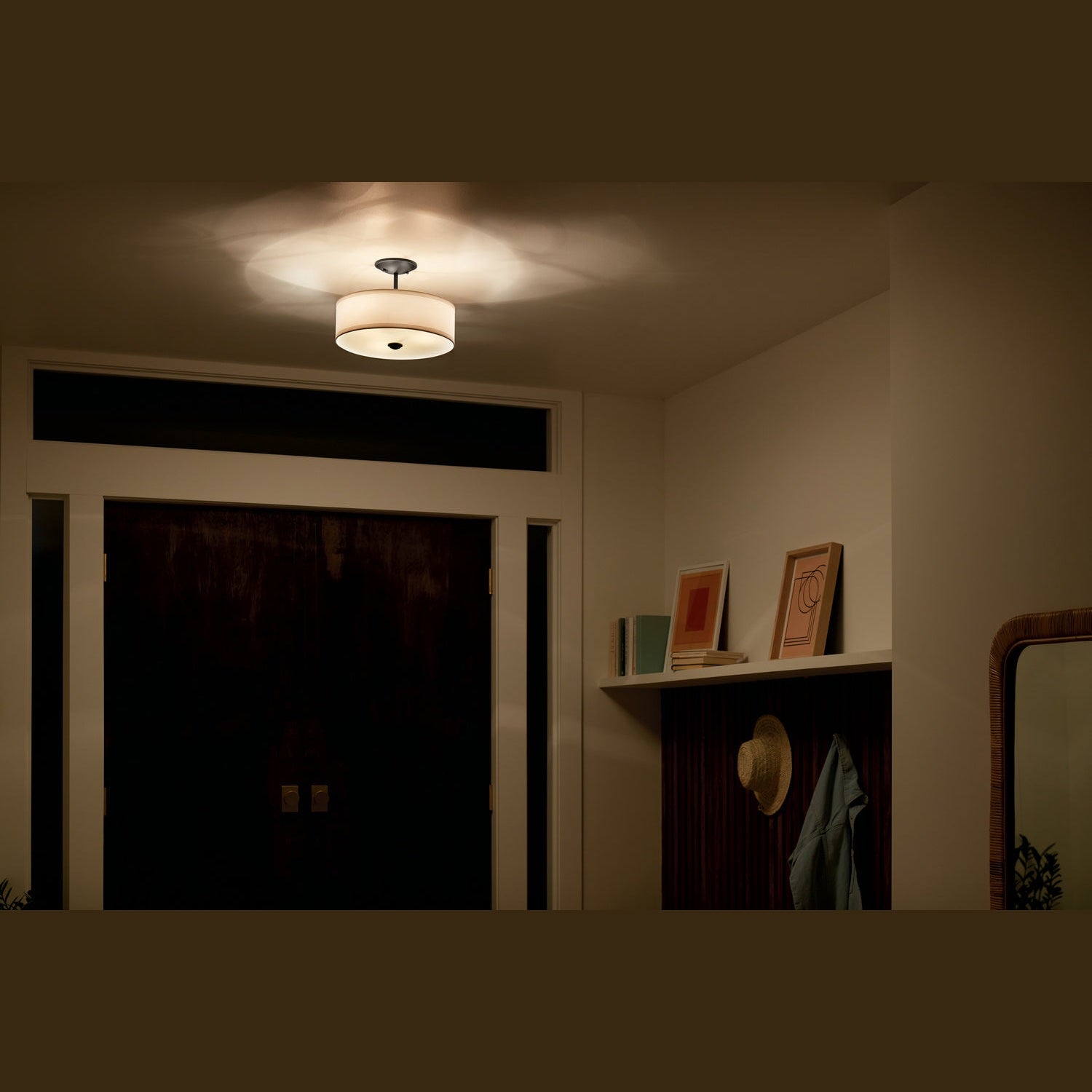 Kichler - 43692BK - Three Light Semi Flush Mount - Shailene - Black