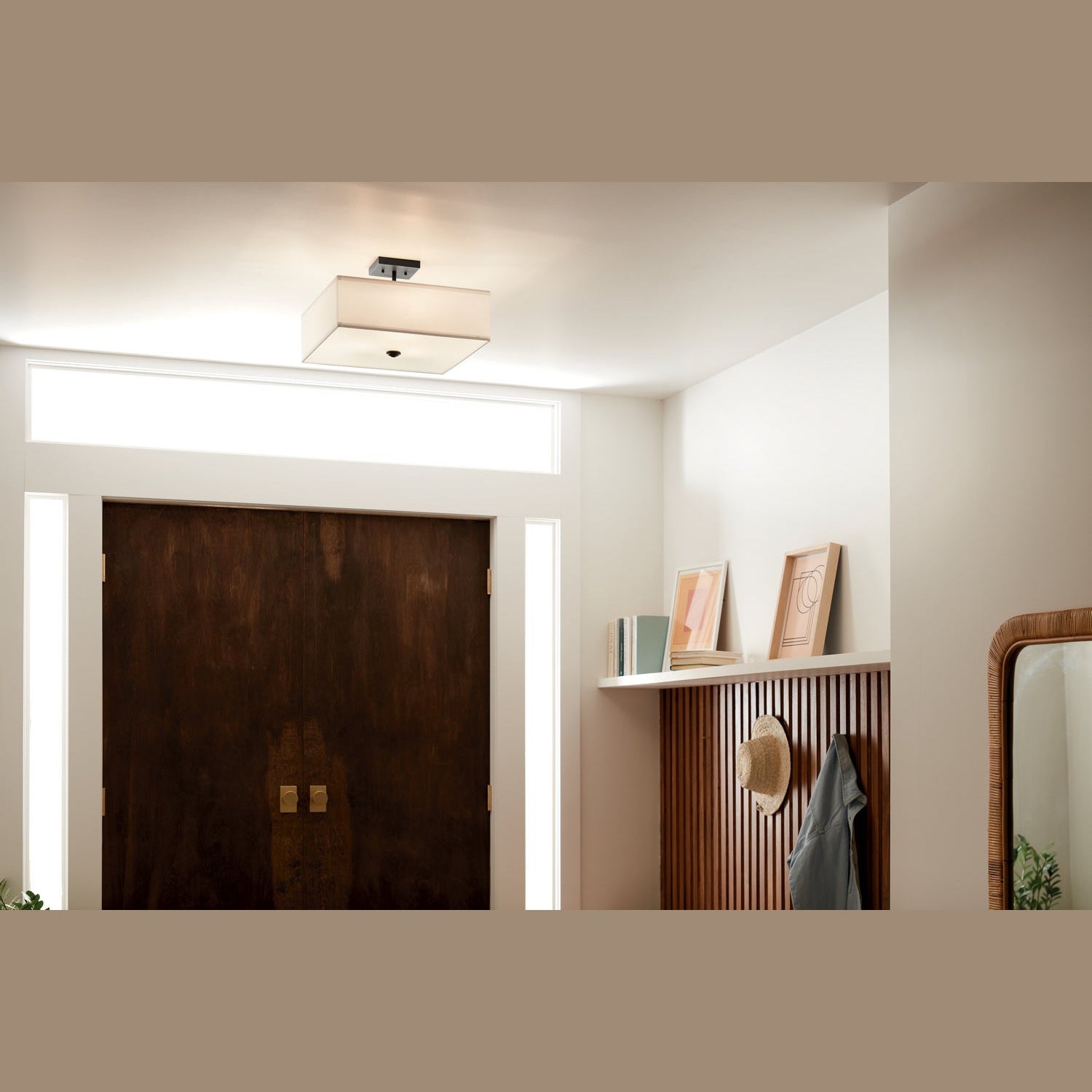 Kichler - 43693BK - Three Light Semi Flush Mount - Shailene - Black