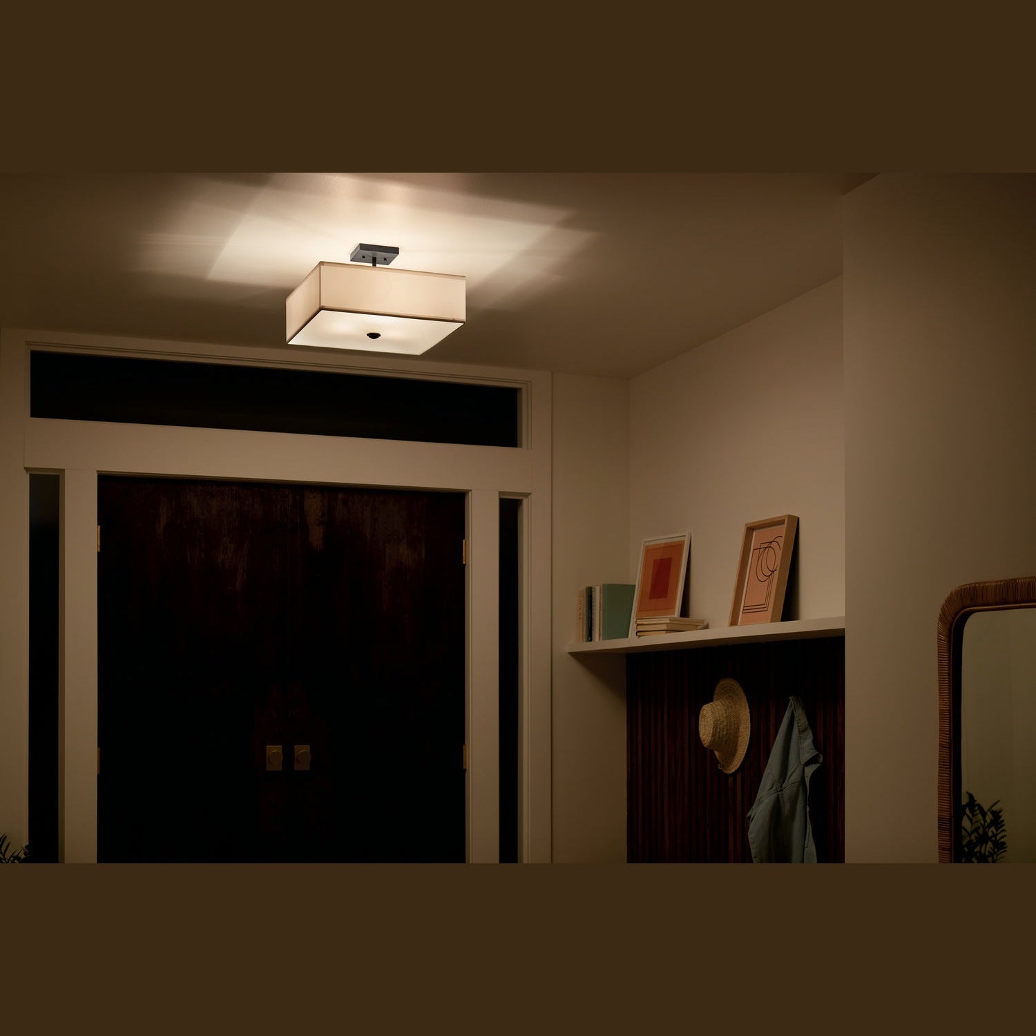 Kichler - 43693BK - Three Light Semi Flush Mount - Shailene - Black