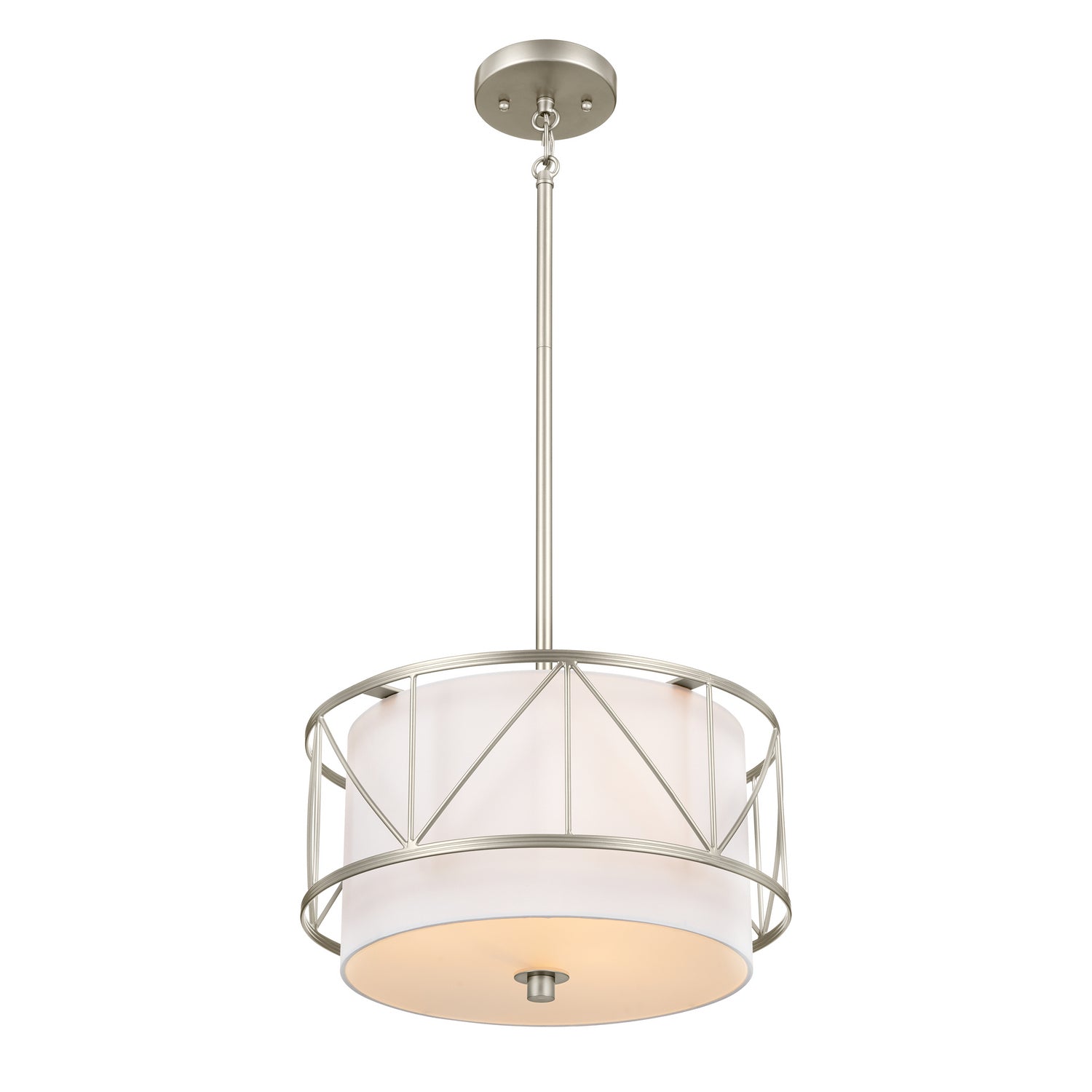 Kichler - 52074SN - Three Light Pendant/Semi Flush - Birkleigh - Satin Nickel