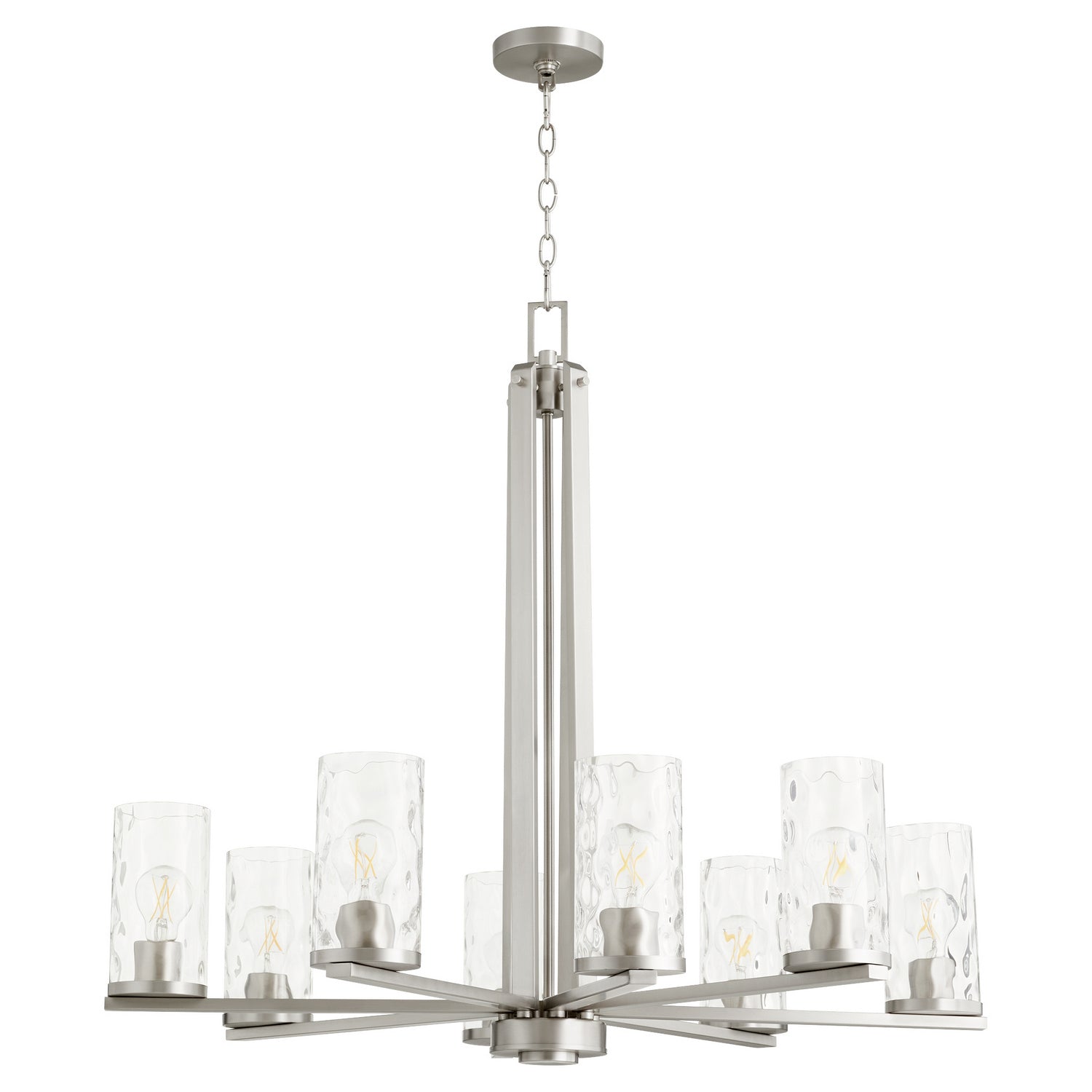 Quorum - 6111-8-65 - Eight Light Chandelier - Steinway - Satin Nickel