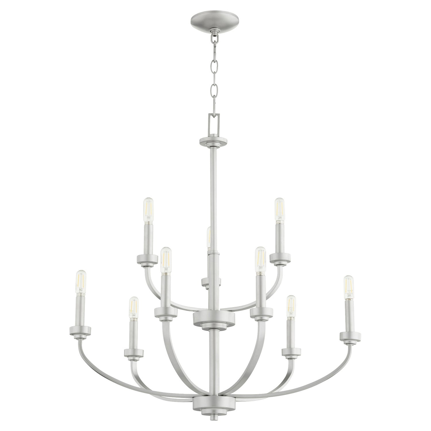 Quorum - 6160-9-64 - Nine Light Chandelier - Reyes - Classic Nickel