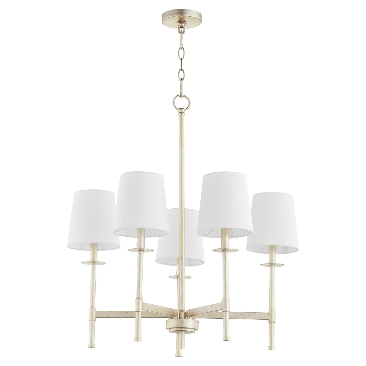 Quorum - 624-5-60 - Five Light Chandelier - Belshaw - Aged Silver Leaf