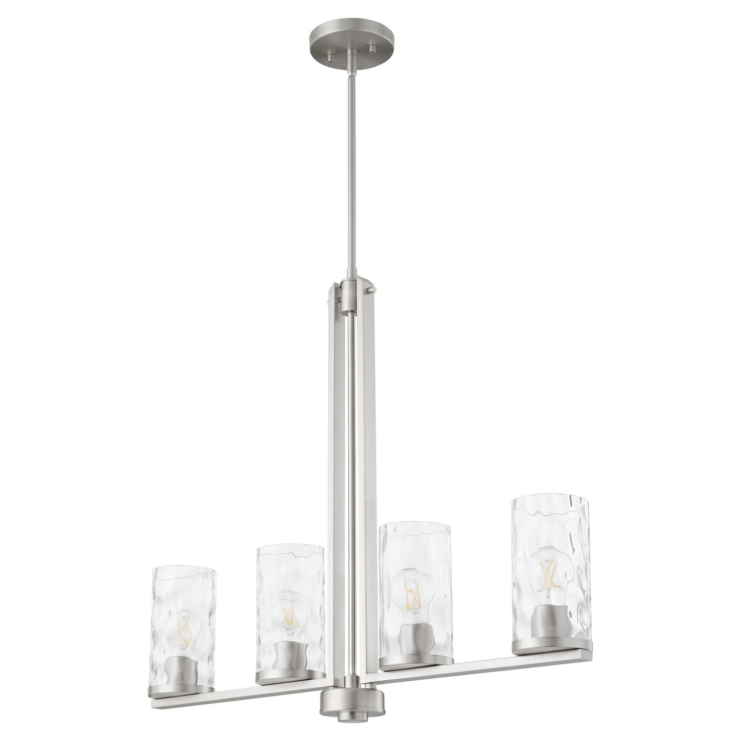 Quorum - 6511-4-65 - Four Light Linear Chandelier - Steinway - Satin Nickel