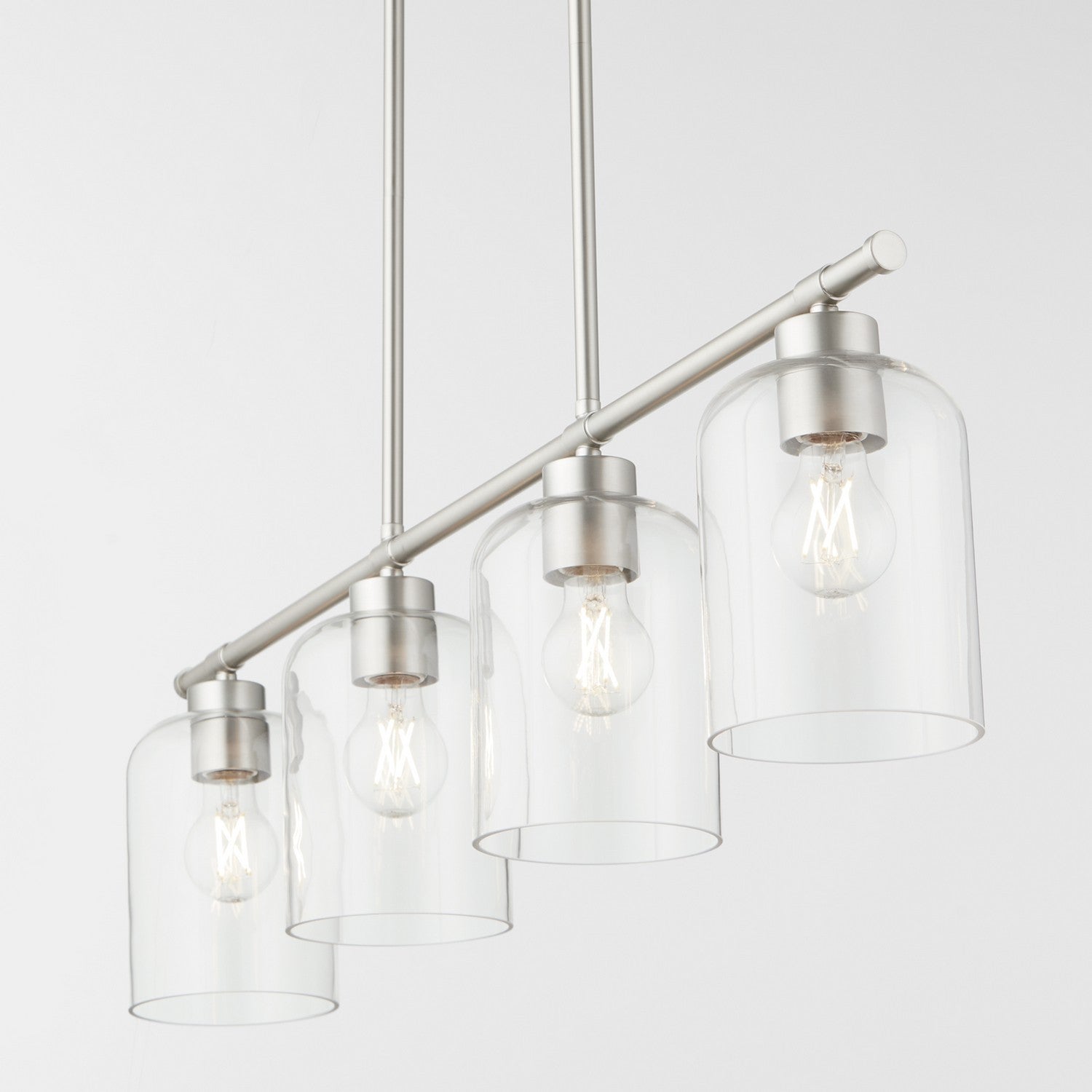 Quorum - 6574-4-65 - Four Light Linear Chandelier - Tribute - Satin Nickel