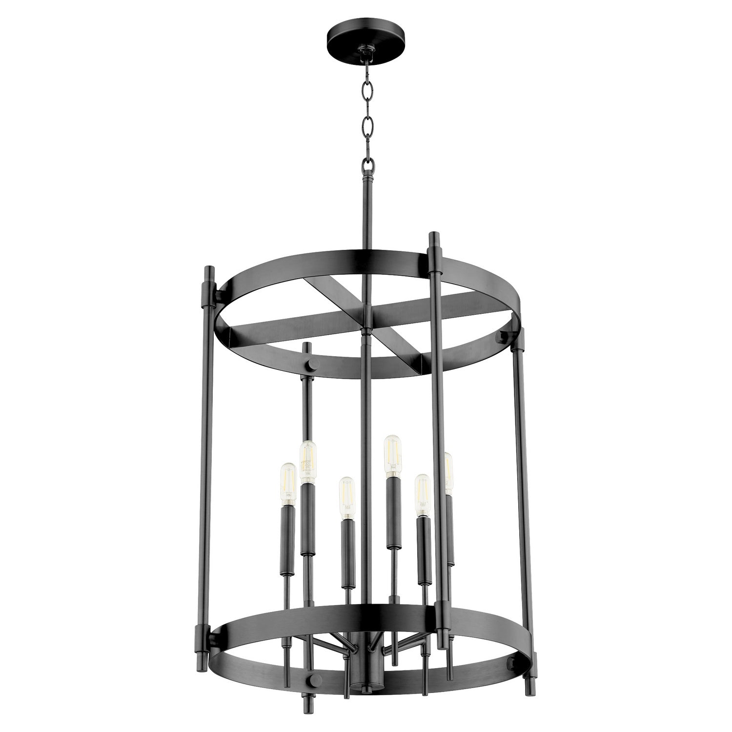 Quorum - 863-6-59 - Six Light Entry - Hamilton - Matte Black