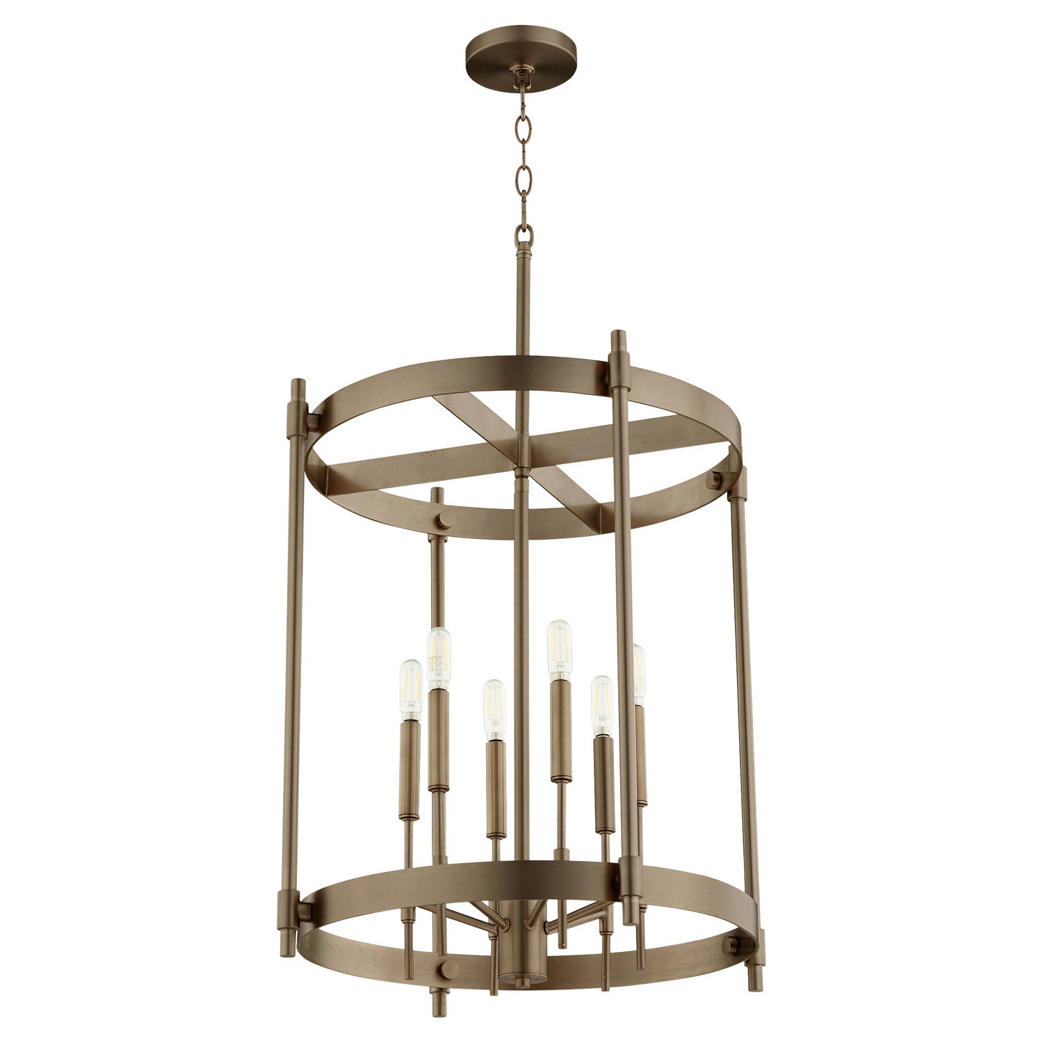 Quorum - 863-6-81 - Six Light Entry - Hamilton - Dark Brass