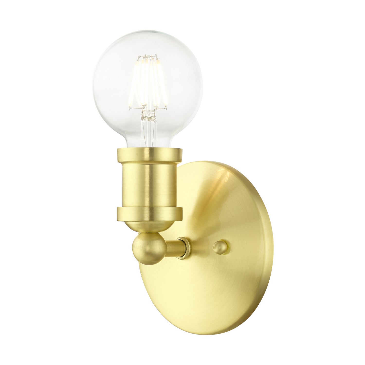 Livex Lighting - 14420-12 - One Light Vanity Sconce - Lansdale - Satin Brass