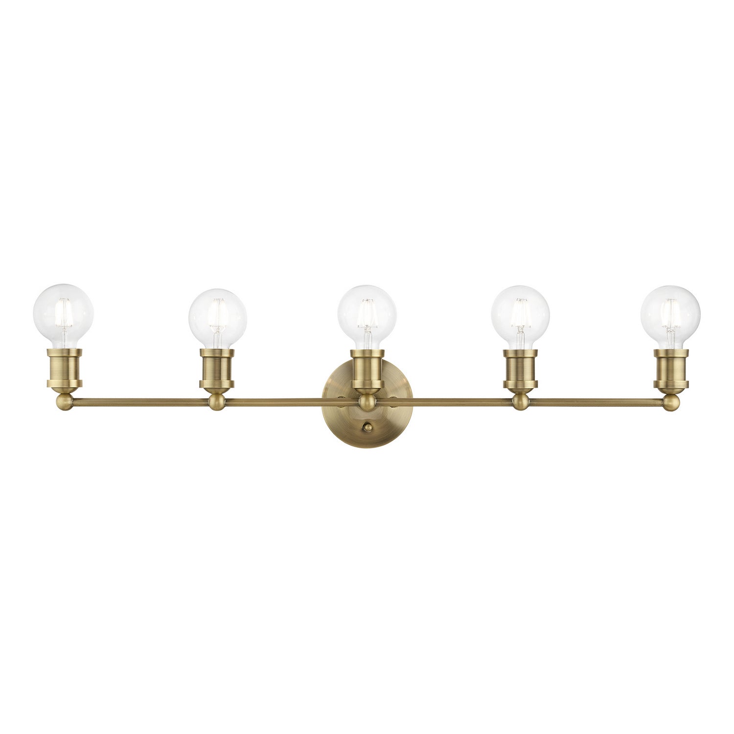 Livex Lighting - 14425-01 - Five Light Vanity Sconce - Lansdale - Antique Brass